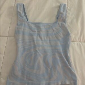 Hollister Light Blue Swirl Tank Top